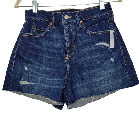 Old Navy Higher High Rise Button Fly Secret Smooth Pocket Jean Shorts Sz 2 - Picture 2 of 8